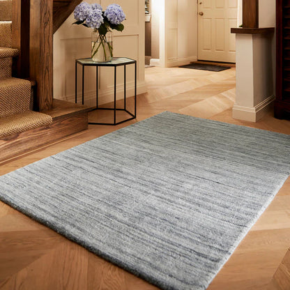 Origins Fine Stripes Silver Wool Rug
