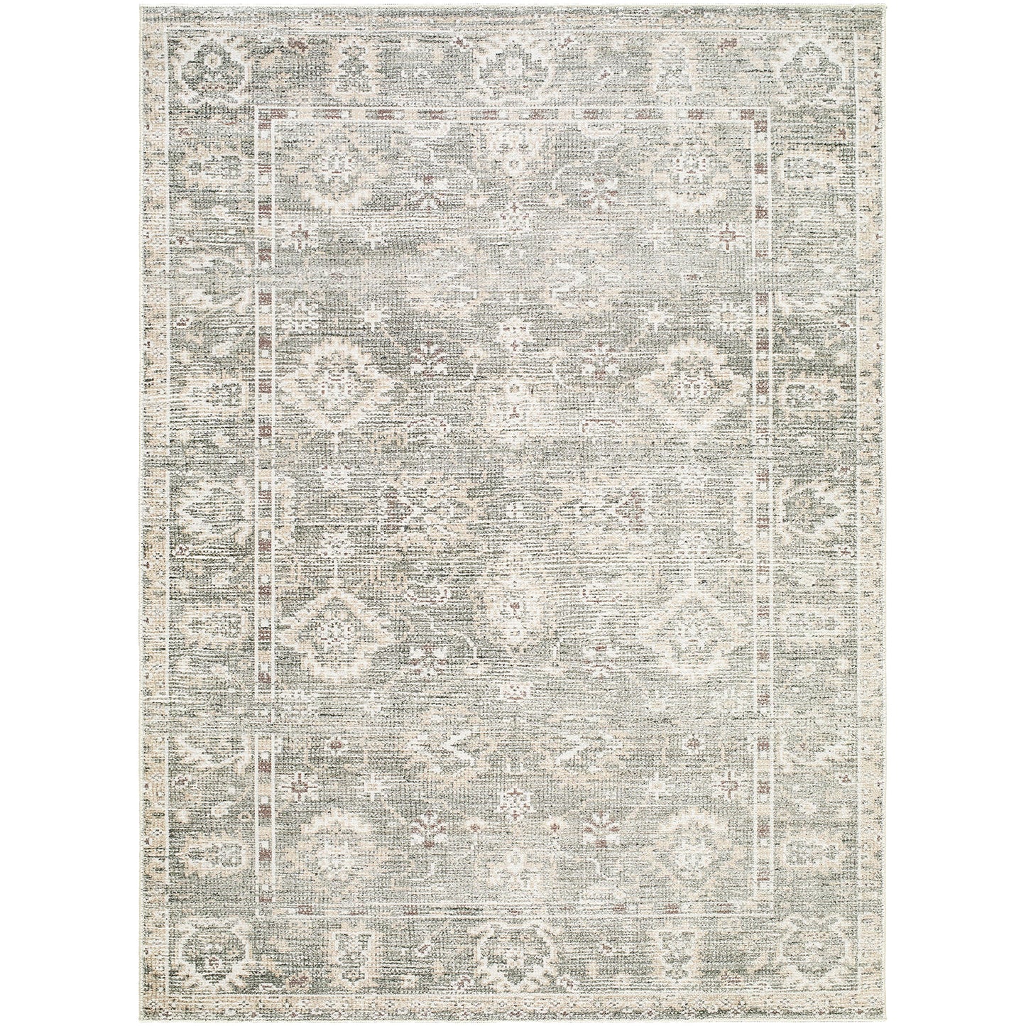 Collins Avenue by Galey Alix Green Vintage Boho Rug