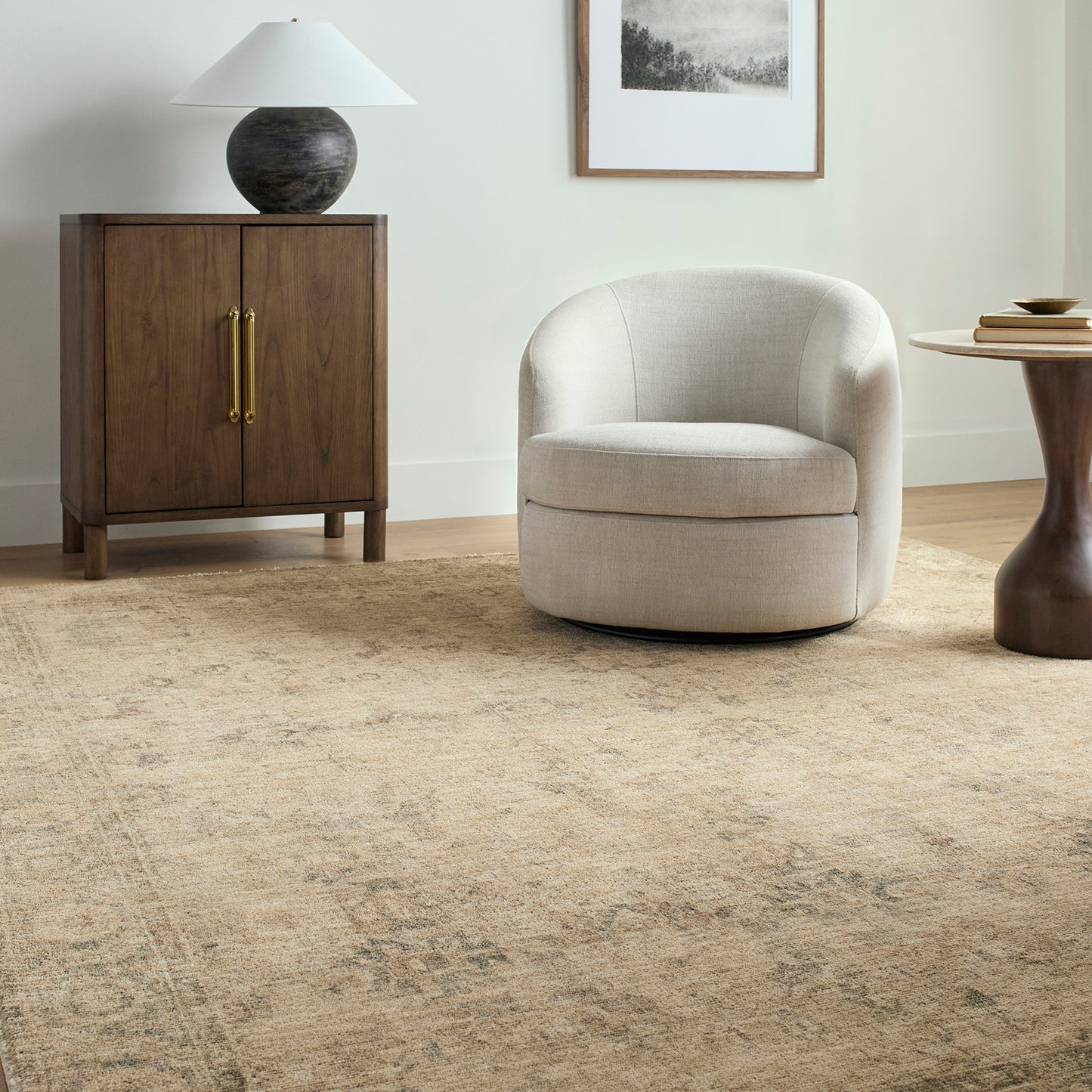 Fetscher by Galey Alix Beige Vintage Boho Rug