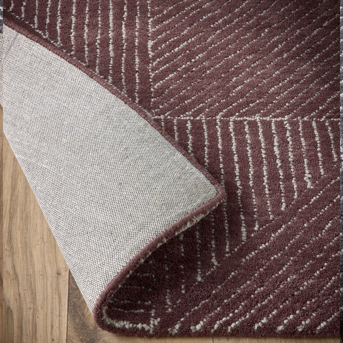 Origins Berry Geometric Wool Rug