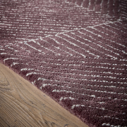 Origins Berry Geometric Wool Rug