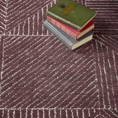 Origins Berry Geometric Wool Rug