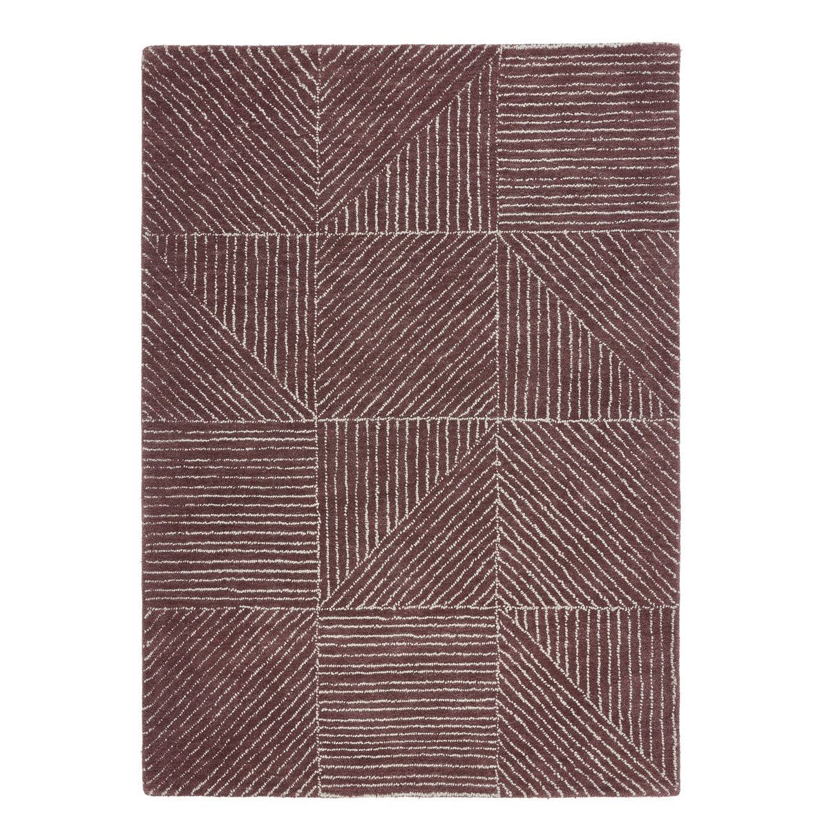 Origins Berry Geometric Wool Rug