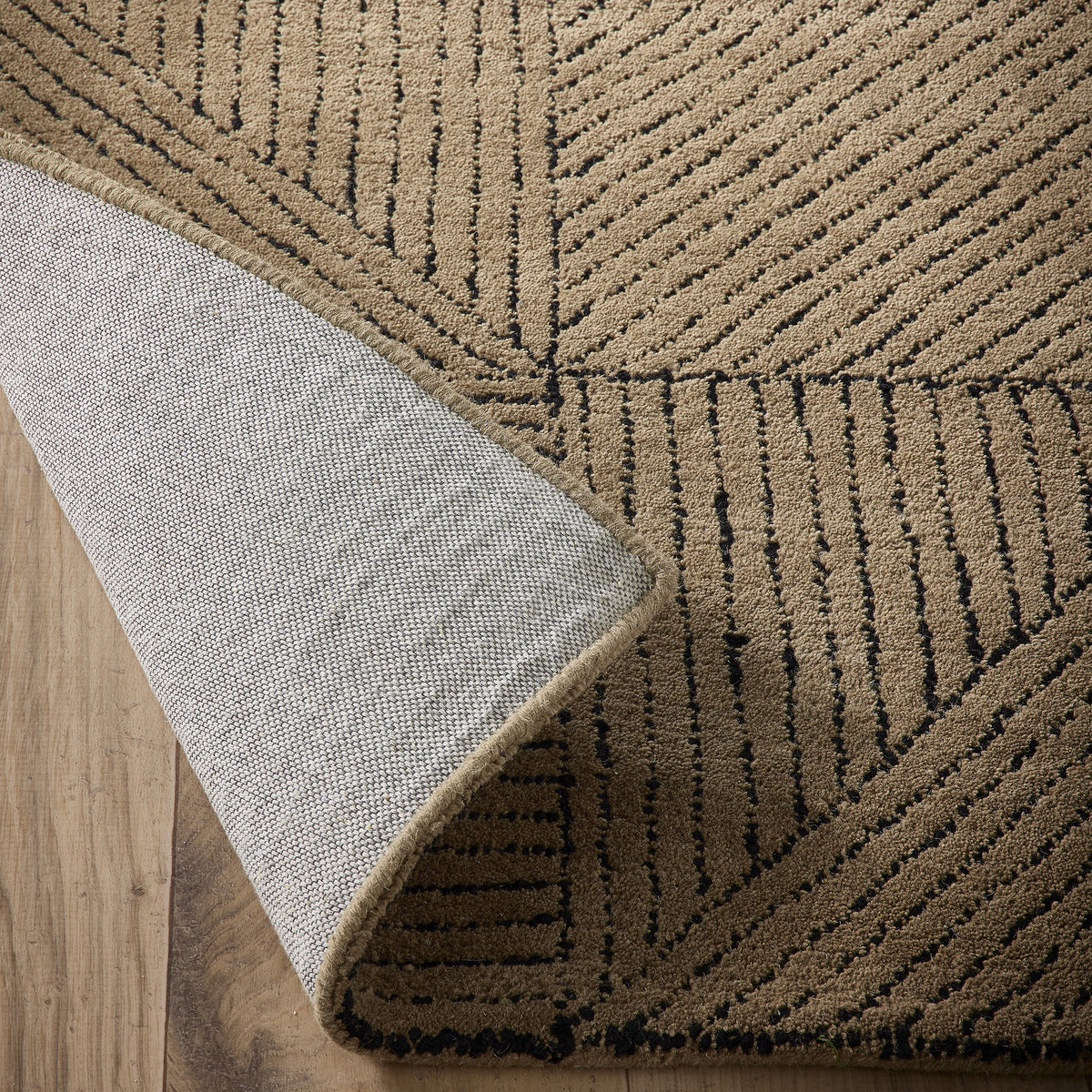 Origins Geometric Sand Wool Rug