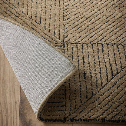 Origins Geometric Sand Wool Rug
