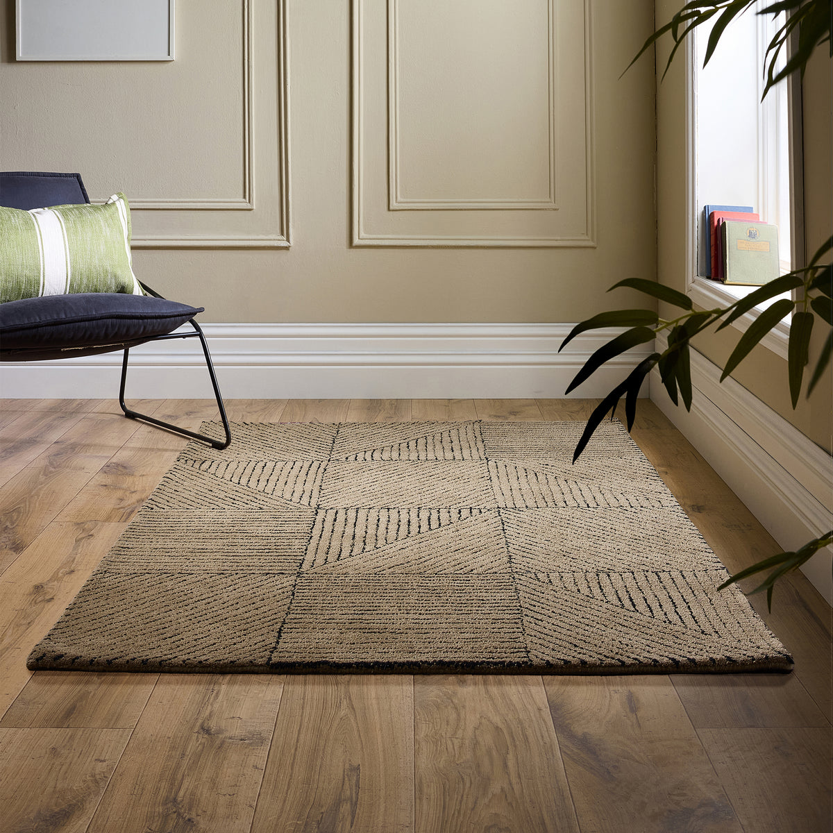 Origins Geometric Sand Wool Rug