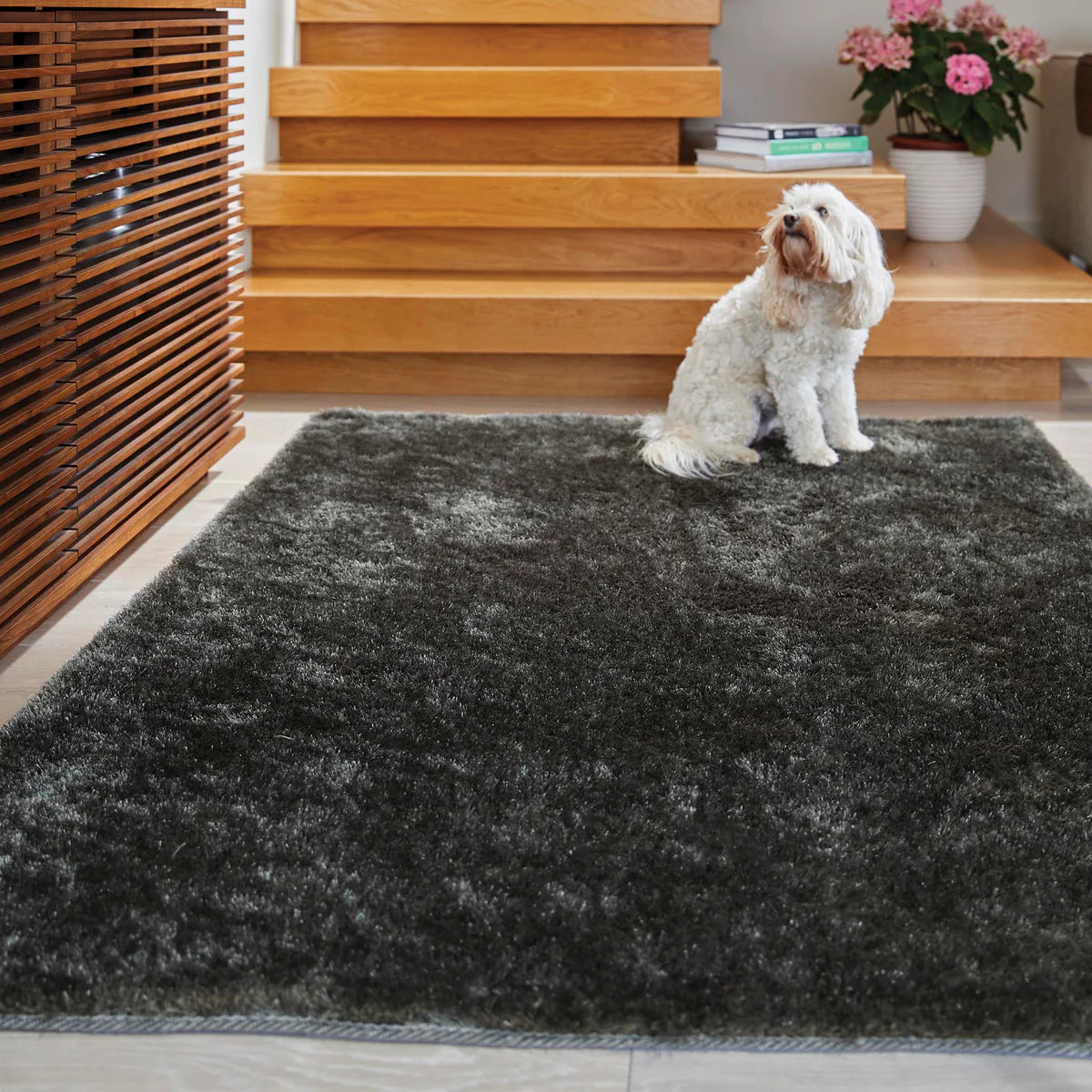 Origins Glamour Deluxe Charcoal Grey Soft Pile Rug