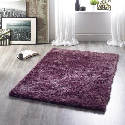 Origins Glamour Deluxe Mauve Purple Soft Pile Rug