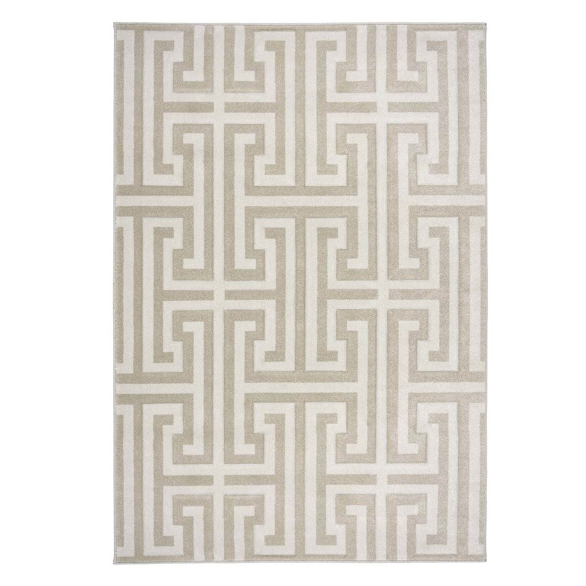 Origins Greek Key Cream Beige Geometric Rug
