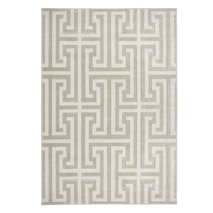Origins Greek Key Cream Beige Geometric Rug