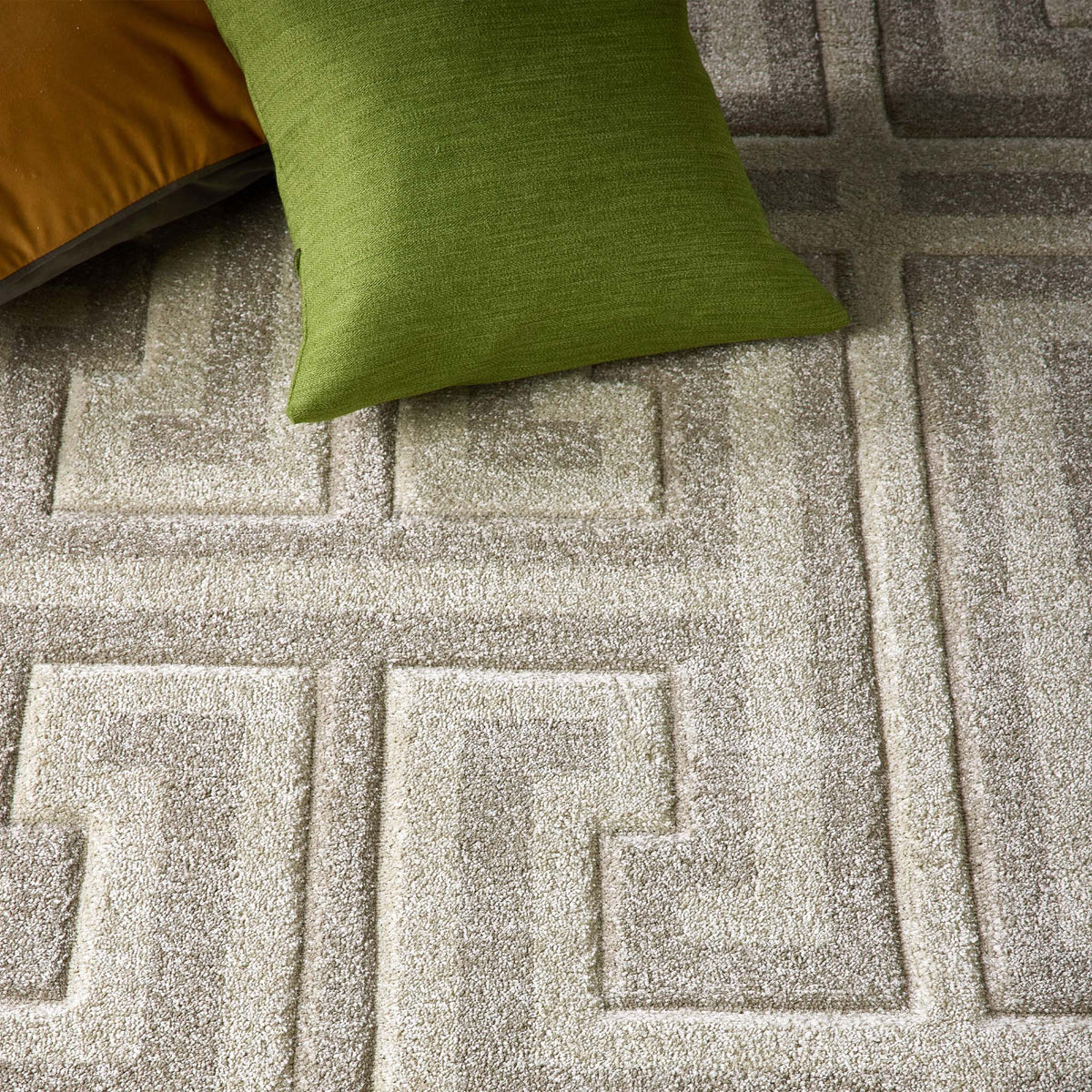 Origins Greek Key Taupe Grey Beige Geometric Rug