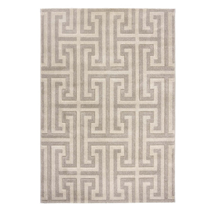 Origins Greek Key Taupe Grey Beige Geometric Rug