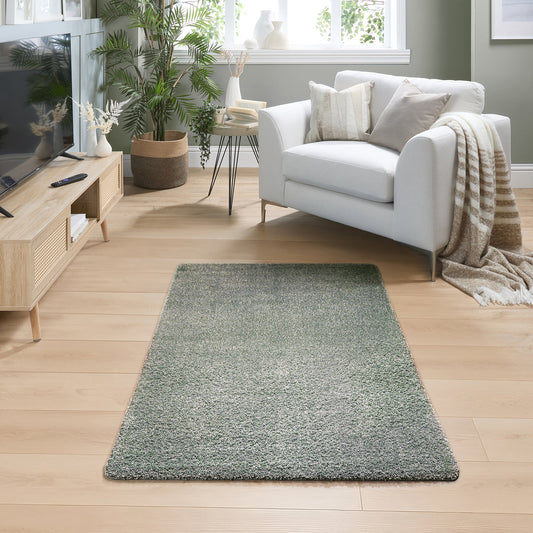 My Rug Fleck Green Medium Shaggy Machine Washable Rug 140cm x 200cm