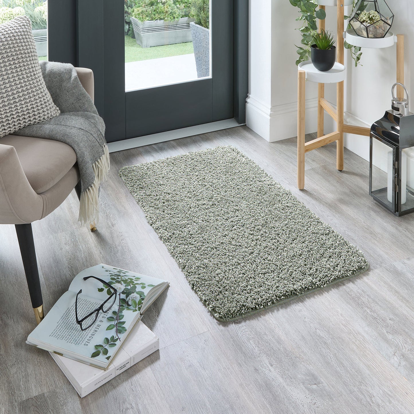 My Rug Fleck Green Medium Shaggy Machine Washable Rug 140cm x 200cm