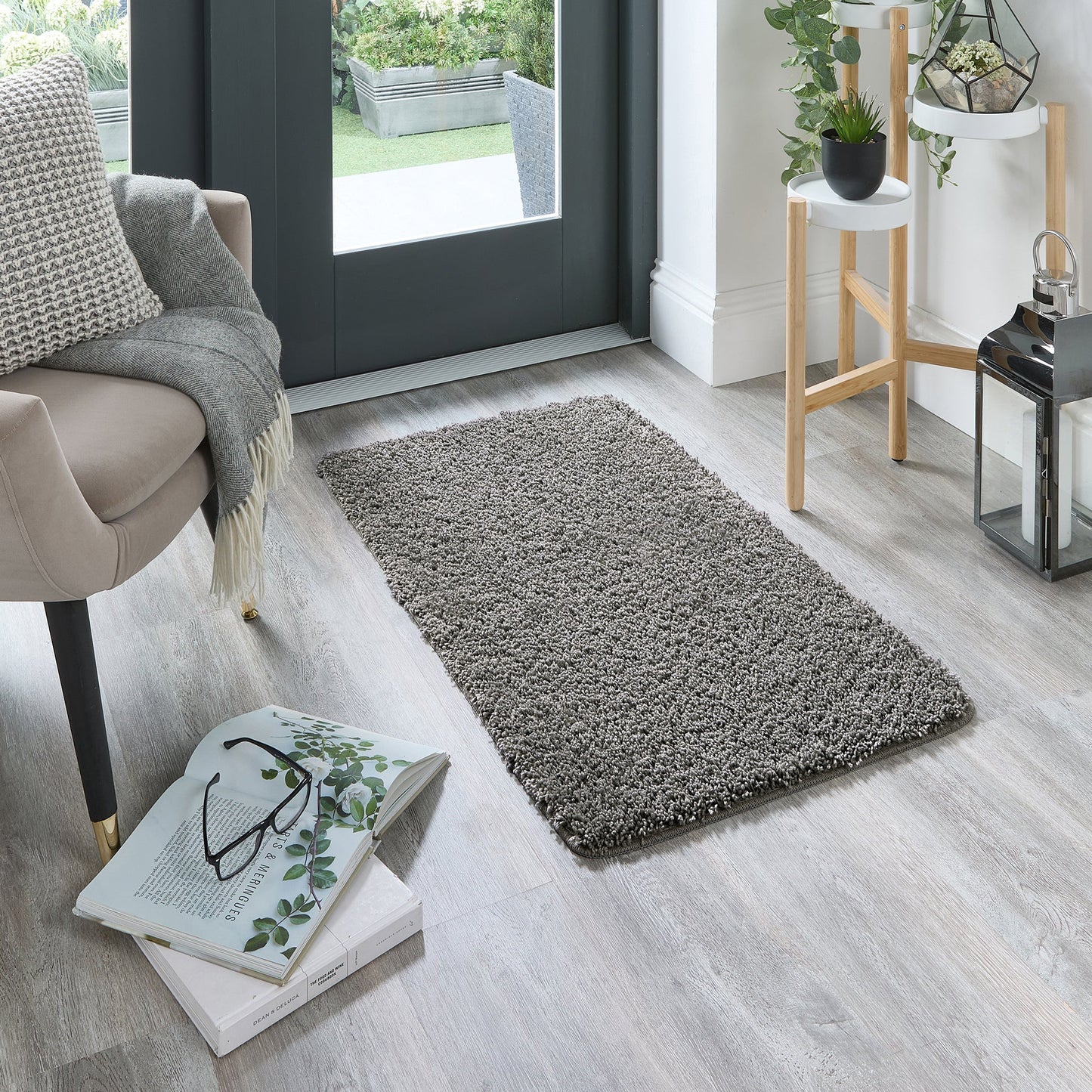 My Rug Fleck Grey Mix Medium Shaggy Machine Washable Rug 140cm x 200cm
