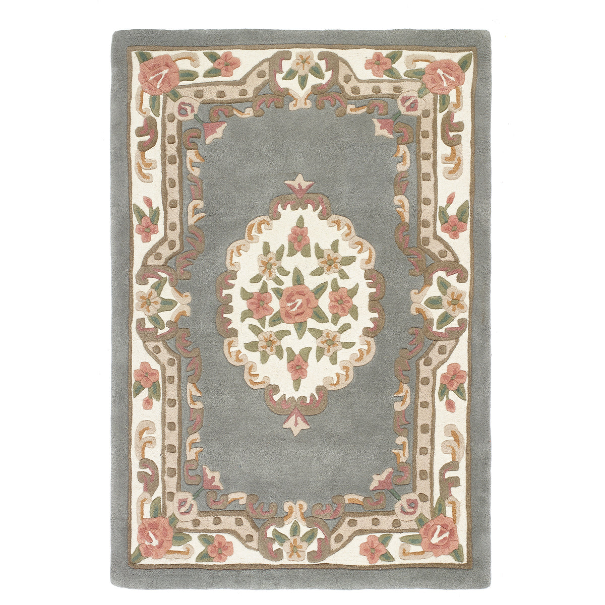 Origins Shensi Grey Traditional Wool Rug