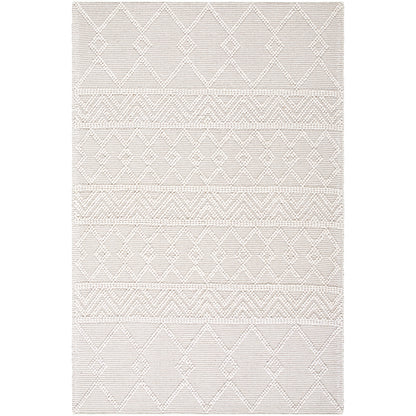 Hygge Cottage Cream Geometric Wool Mix Hand Woven Rug