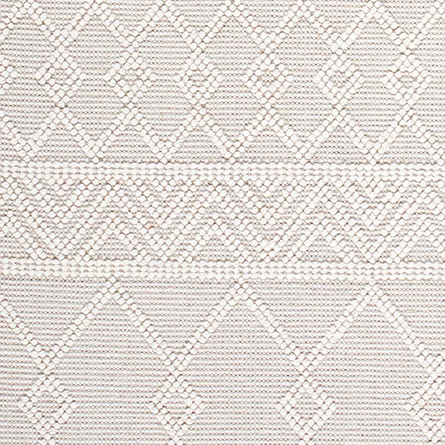 Hygge Cottage Cream Geometric Wool Mix Hand Woven Rug