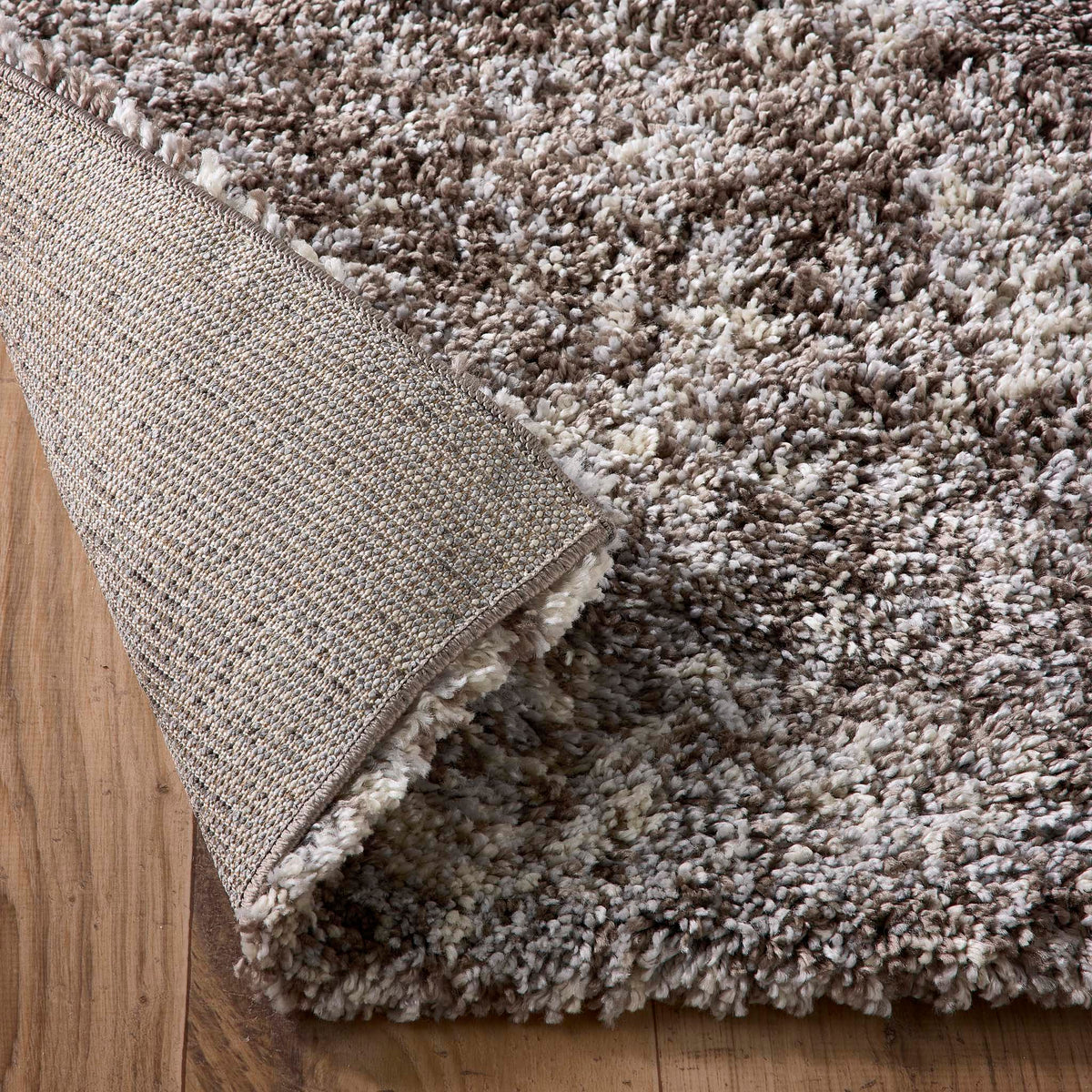 Origins Hadley Beige Grey Shaggy Pile Rug