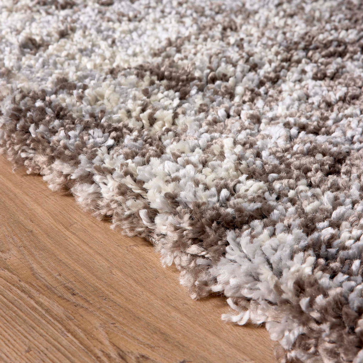 Origins Hadley Beige Grey Shaggy Pile Rug