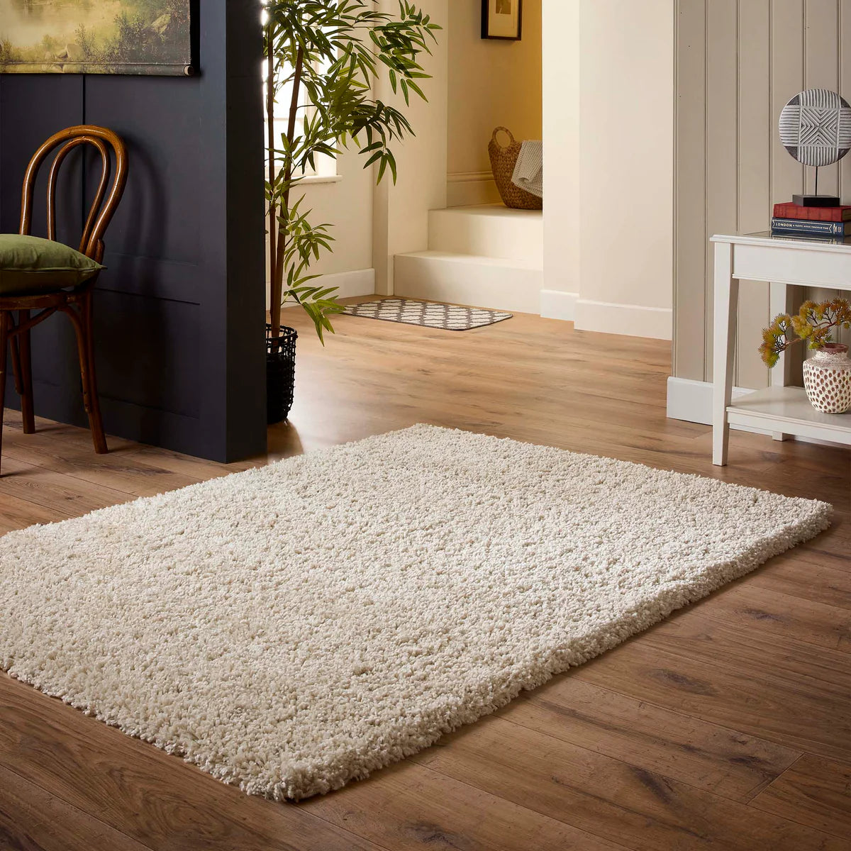 Origins Hadley Cream Shaggy Pile Rug
