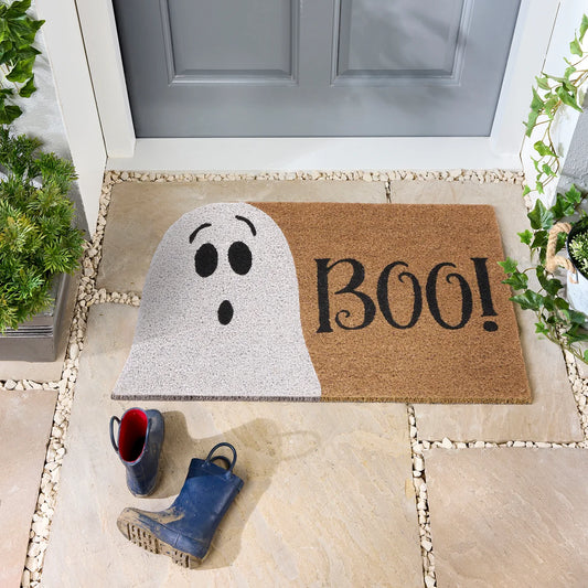Halloween Boo! Printed Coir Doormat