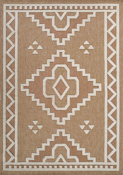 Harper Diamond Brown Cream Rug
