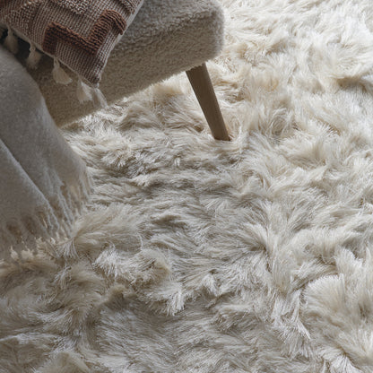 Origins Glamour Deluxe Ivory White Soft Pile Rug