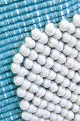 Blue And White Woven Rug 170cm x 240cm