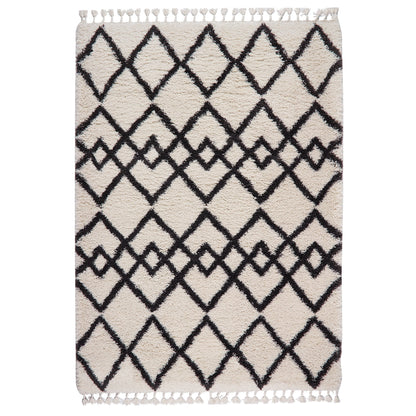 Origins Morocco Ivory and Charcoal Geometric Rug
