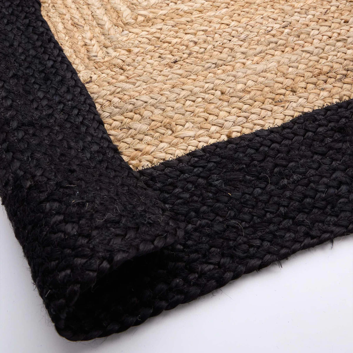 Origin Large Jute Border Black Classic Rug 160cm x 230cm