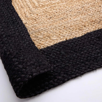 Origin Large Jute Border Black Classic Rug 160cm x 230cm