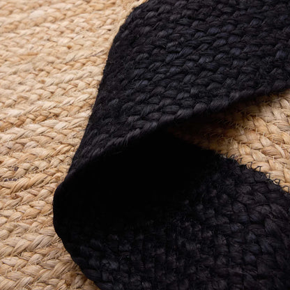 Origin Large Jute Border Black Classic Rug 160cm x 230cm
