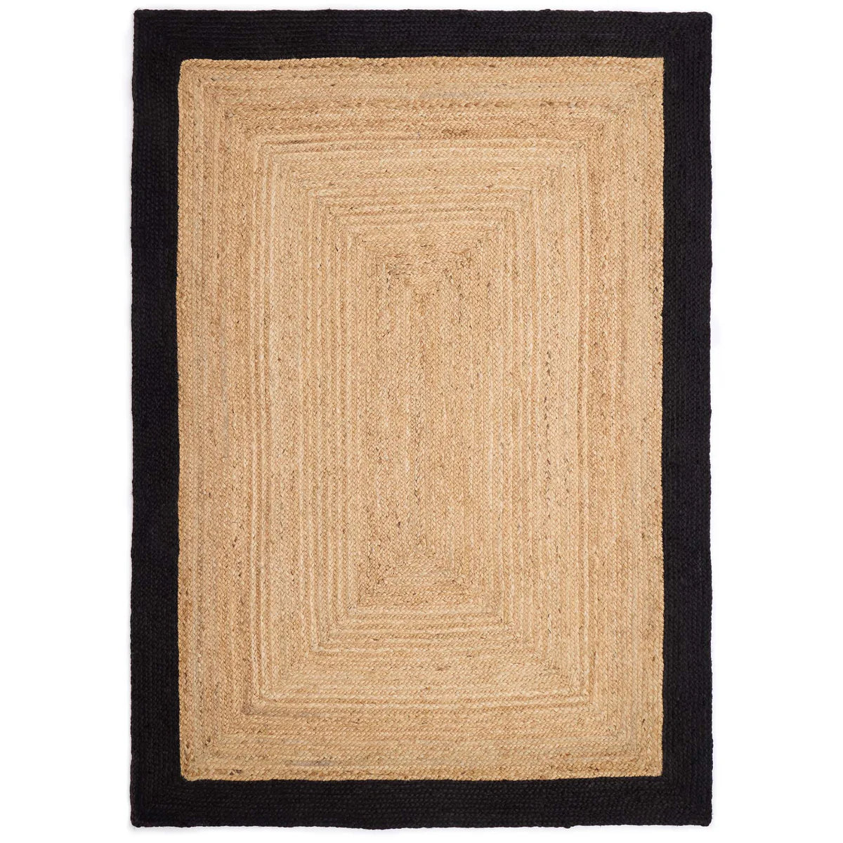 Origin Large Jute Border Black Classic Rug 160cm x 230cm