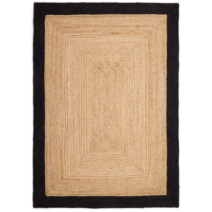 Origin Large Jute Border Black Classic Rug 160cm x 230cm