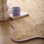 Origin Large Jute Lilac Scalloped Edge Rug 160cm x 230cm