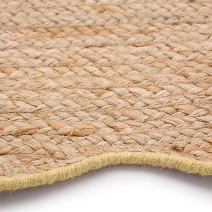 Origin Large Jute Yellow Scalloped Edge Rug 160cm x 230cm