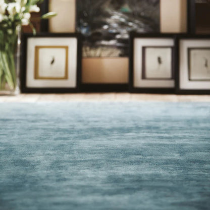 Rug Guru Karma Aegean Silky Blue Viscose Rug
