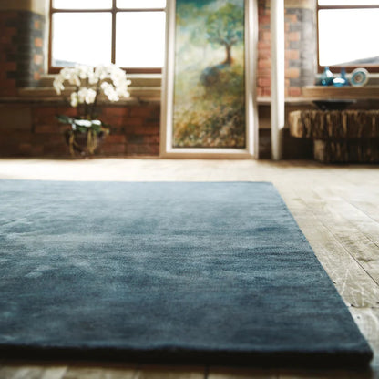 Rug Guru Karma Aegean Silky Blue Viscose Rug