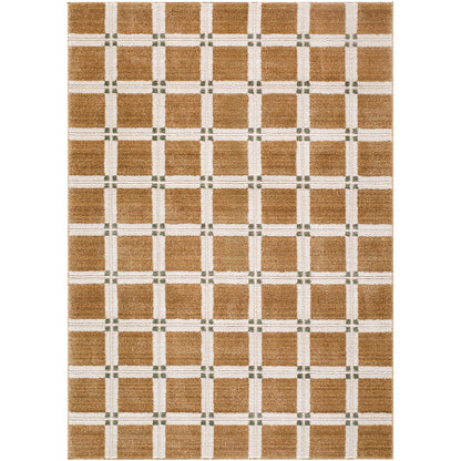 La Luna Coffee Brown Modern Graphic Rug