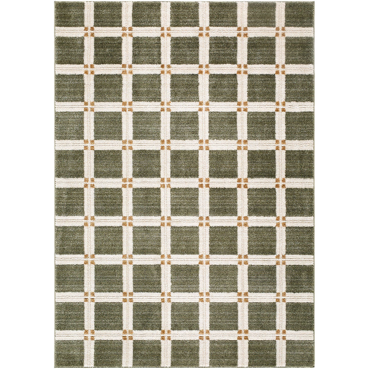 La Luna Green Modern Graphic Rug