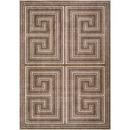 La Luna Brown Global Modern Graphic Rug