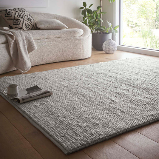 Origins La Playa Silver Grey Textured Rug