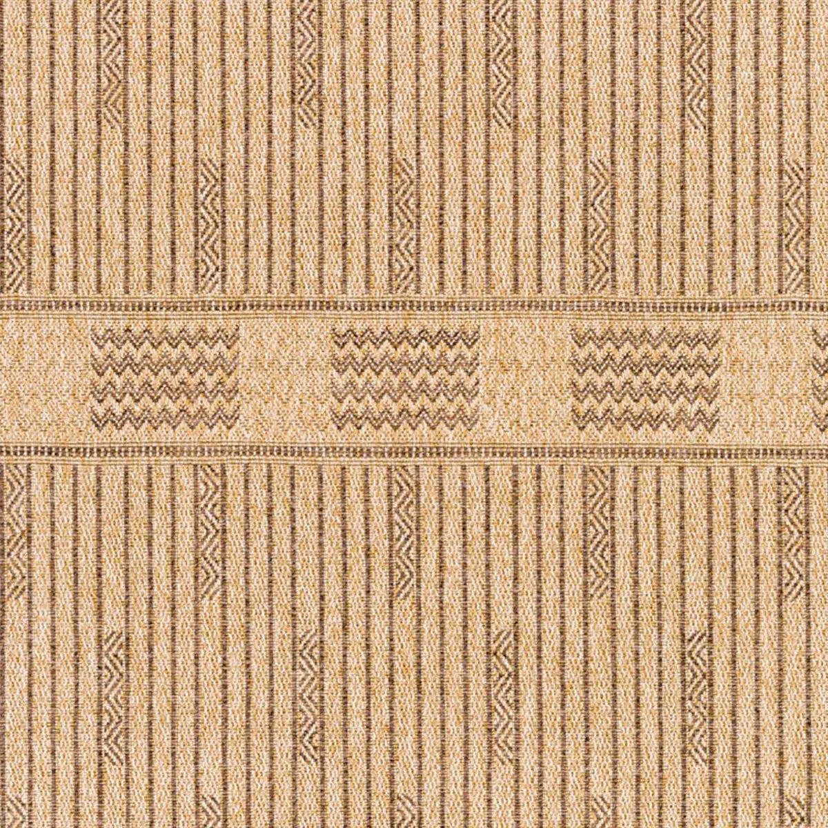 Mirage Cottage Tan Tribal Fringe Jute Look Rug