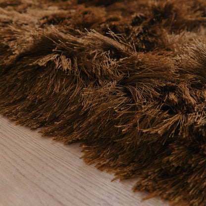 Origins Glamour Deluxe Mocha Brown Soft Pile Rug