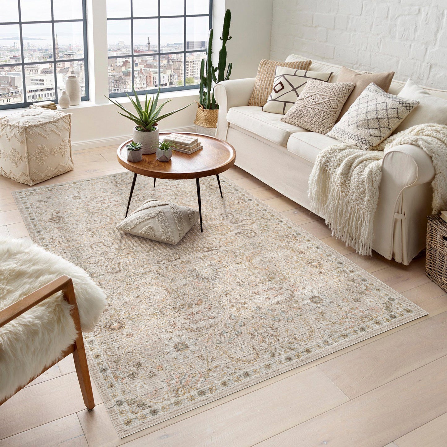 Maia Blossom Beige Rug