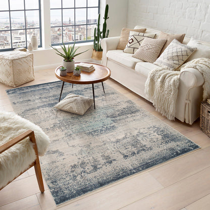 Maia Mist Navy Blue Rug