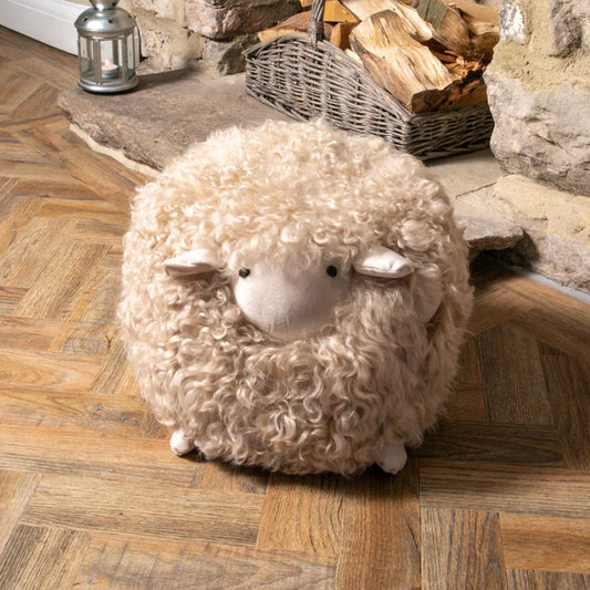 Shearling Sheepskin Lamby Stool