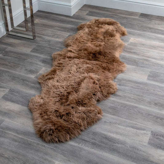 Light Brown Double Pelt Sheepskin Rug