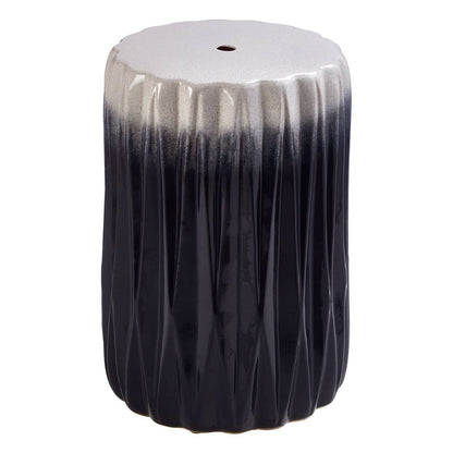 Azul Ombre Blue and White Ceramic Side Table / Stool